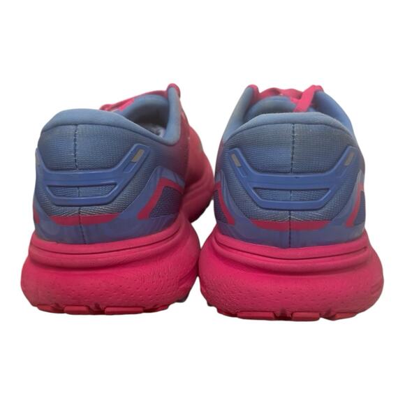 Brooks Women's 11.5 M Ghost 15 Pink Glo Fuchsia Blue Active Running Excercise - Picture 9 of 10